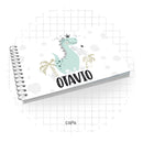 Arquivo Digital Livro Do Bebê Dino Azul-9 Itens- Lindo!