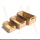 Vetor, Trio De Caixotes, Cnc Laser