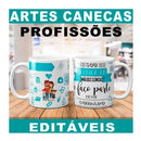 Estampas Profissões Canecas Editáveis