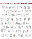 Pacote 110 Artes Para Canecas Flork -total 390 Arquivos
