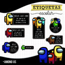 Etiqueta Escolar Amoung Us - Arquivo Digital