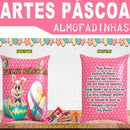 Estampas Páscoa Chocolates Almofadas Bolso Editáveis Mockups
