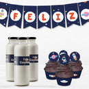 Kit Astronauta + Invitación De Regalo. Cumpleaños. Editable
