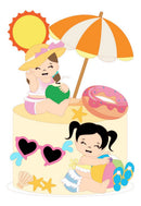 Arquivo De Corte Topo Meninas Praia