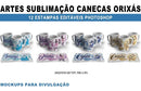 Pack 108 Artes Sublimação Canecas Umbanda Orixás+ Mockups