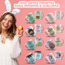 Pack De Artes De Páscoa Para Sublimação De Canecas