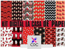 Kit Digital Papel Scrapbook La Casa de Papel + Brinde