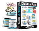 Pack Artes Canecas Sublimação Dia Dos Pais 2022