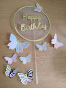 Arquivo De Corte Topo Happy Birthday Borboletas - Studio