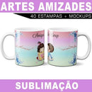 Estampas Amizade Amigos Sublimação Canecas 40jul Corel
