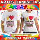 Artes Camisetas Carnaval Casal Artes Editáveis Mockups