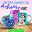 Pack Artes Para Canecas Profissões Flork - 2023  C/ Mockup