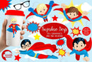 Kit Imágenes Digitales Superheroes Nenes Superhero Boy Pack
