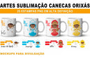 Pack 108 Artes Sublimação Canecas Umbanda Orixás+ Mockups