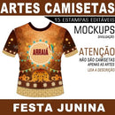 Pacote Artes Camisetas Sublimação Total Festa Junina Mockups