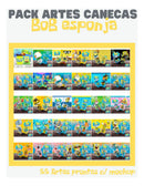 Pack Artes Digital Sublimação Caneca Bob Esponja