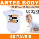 Body Baby Estampas Artes Corel Sublimação Editáveis Mockups