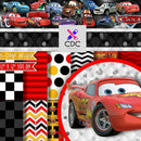 Kit Digital Papel Scrapbook carros Disney + Elementos brinde