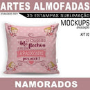 Namorados Estampas Almofadas Kit 02 Sublimação