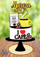 Arquivo De Corte Topo De Bolo Amor E Mais Café