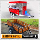 Projeto Reboque Trailer Food Lanches + Projeto Carretinha