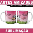 Estampas Amizade Amigos Sublimação Canecas 40jul Corel