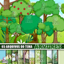 Kit Digital Árvores Floresta Vegetação 65 Arquivos + Fontes
