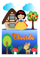 801 - Arquivo Digitatopo De Bolo Branca De Neve Cute Camadas