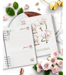 Combo 2024 Arquivos Encadernação Agendas Floral Rosa +brinde