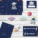Kit Astronauta + Invitación De Regalo. Cumpleaños. Editable