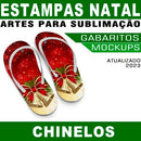 Artes Prontas Chinelos Papai Noel Natal Mockups Gabaritos