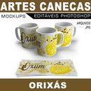 Estampas Canecas Editáveis Orixás Sublimação Mockups Kit3