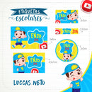Arquivo Etiqueta Escolar Luca 3 Studio Pdf Png Dxf