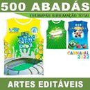 500 Estampas Abadás Artes Sublimação Carnaval Editáveis