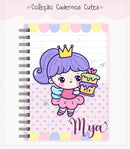 Caderno Cute Menina 10 - Arquivo Digital