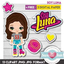 Soy Luna - Kit Digital + Arquivo De Corte Silhuette