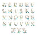 Kit Digital Alfabeto Floral Png Glitter Lettering Flores