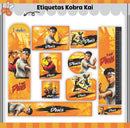 Etiqueta Escolar Cobra Kai - Arquivo Digital