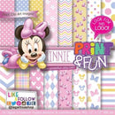 Kit Papel Digital Minnie Baby Rosa