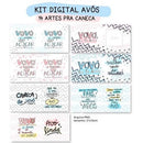 Estampas Dia Dos Avós Kit Digital Arquivos Png Sublimação