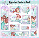 Etiqueta Escolar Ariel Menina - Arquivo Digital