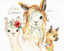 Kit Digital Lhama Baby Aquarela