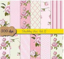 7 Kits Digitais Papel Floral Provençal Romântico 66 Papéis