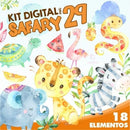 Kit Digital África Safari Aquarela 29a