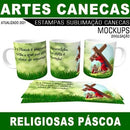 Estampas Canecas Religiosas Páscoa Mockups Sublimação