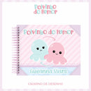 Encadernação Escolar Polvo Do Humor Menina - Arquivo Digital