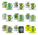 9 Artes Caneca Brasil 2022 Copa Do Mundo Catar Editável