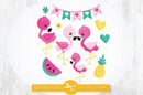 Kit Imágenes Digitales Flamencos Tropical Flamingos