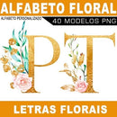 Pacote Artes Letras Personalizadas Alfabeto Floral Flores