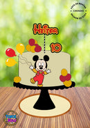 Arquivo De Corte Topo De Bolo Mickey Baby Vermelho